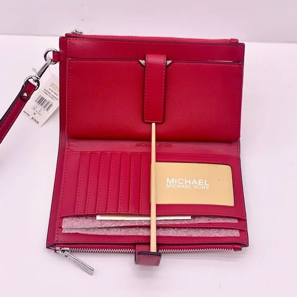 Michael Kors Double Zip Ombre Wallet Wristlet Smartphone Case - Picture 4 of 14